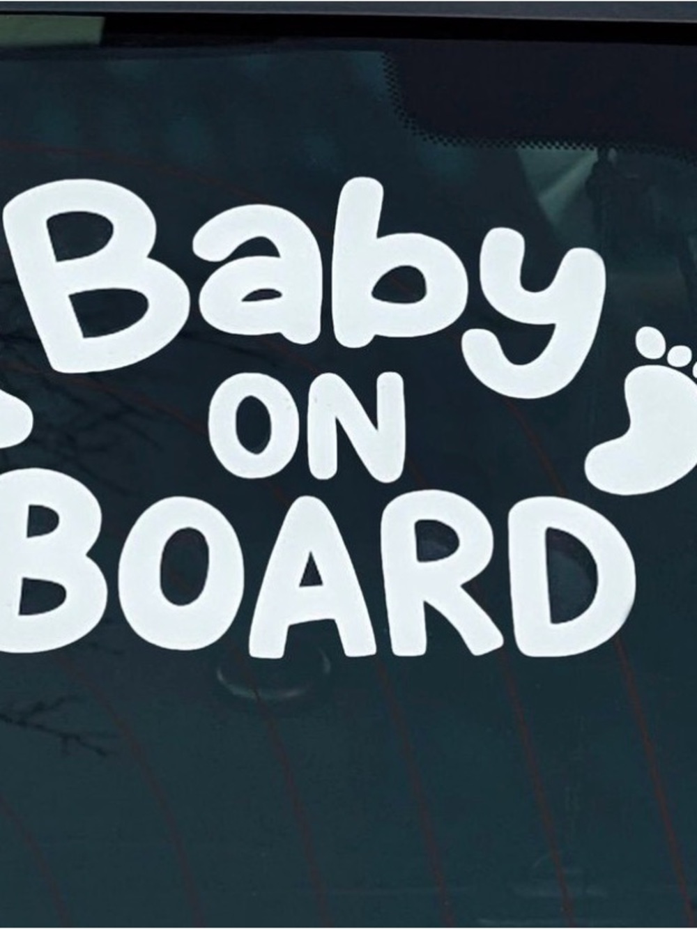 Cricut White "Baby On Board" Vinyl Decal
